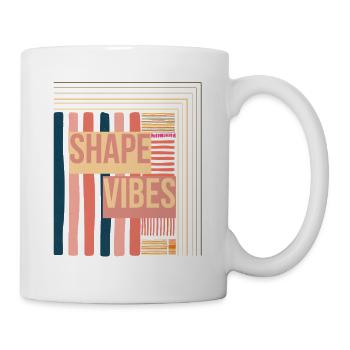 Shape Vibes Farbblockprint - Tasse - Weiß - Rechts