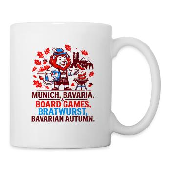 Munich Bavaria Board Games Bratwurst Bratw - Tasse - Weiß - Rechts
