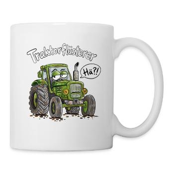Traktorflüsterer Landwirt Trecker Bauernhof Humor - Tasse - Weiß - Rechts