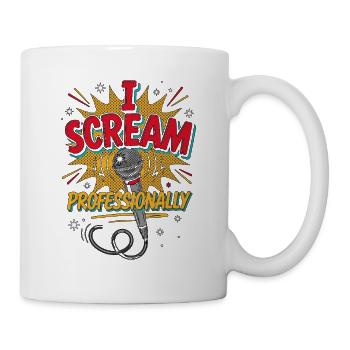 Vocalist I Scream Professionally Lead Singer - Tasse - Weiß - Rechts