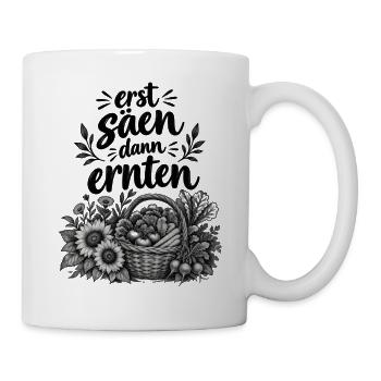 Gartenkorb Ernte Illustration Gemüsezüchter ernten - Tasse - Weiß - Rechts