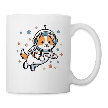 Süßes Corgi-Astronauten-Weltraumhund Süßes Ästhetisches Geschenk - Tasse - Weiß - Rechts