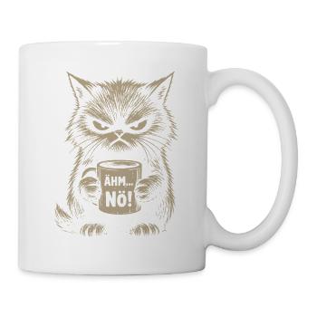 Ähm Nein Katze - Tasse - Weiß - Rechts