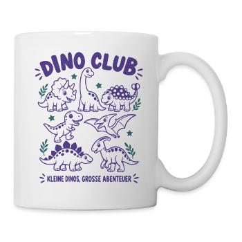 Dino Club – Kleine Dinos, große Abenteuer - Tasse - Weiß - Rechts