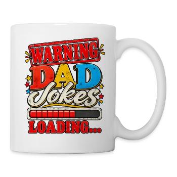 Papa-Witze lädt sich Lustiges Papa-Design - Tasse - Weiß - Rechts