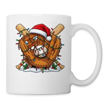 Baseball-Weihnachten - Tasse - Weiß - Rechts