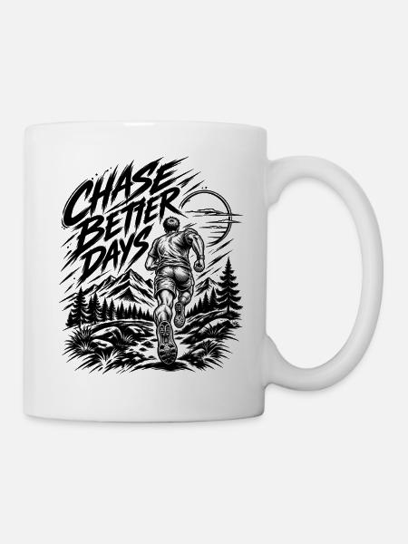 Mountain Trail Runner – Weiter in Bewegung - Tasse - Weiß