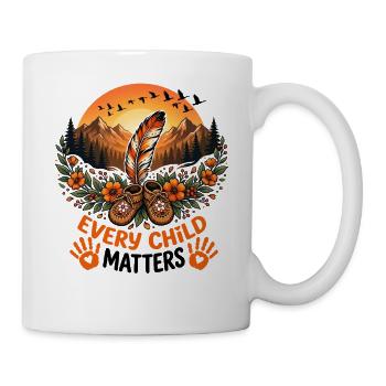 Jeder Orange Day Child Freundlichkeit zählt - Tasse - Weiß - Rechts