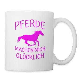 Pferde Glück - Tasse - Weiß - Rechts