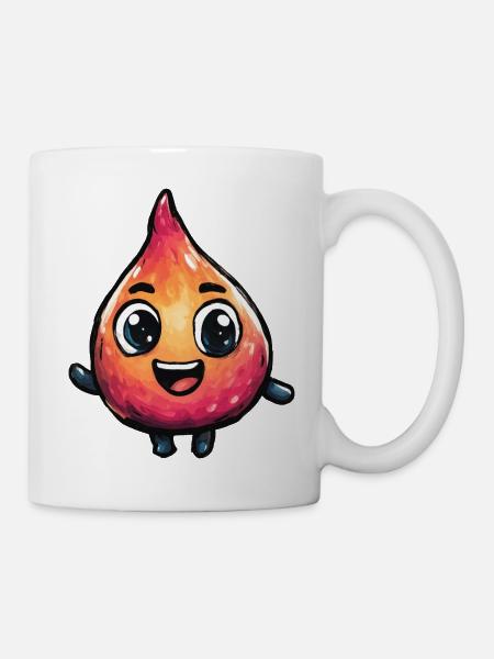 Fröhlicher Tropfen Charme - Tasse - Weiß