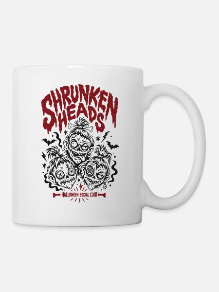 Shrunken Heads Halloween Social Club - Tasse - Weiß