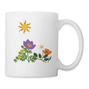 Blumen · Sonne · Natur · Mohn - Tasse - Weiß - Rechts