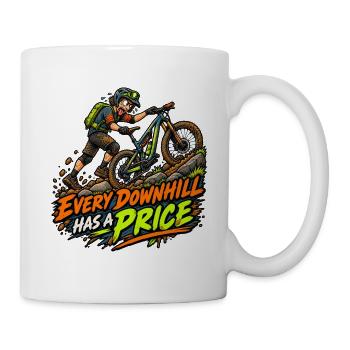 Downhill MTB Preis-Statement - Tasse - Weiß - Rechts