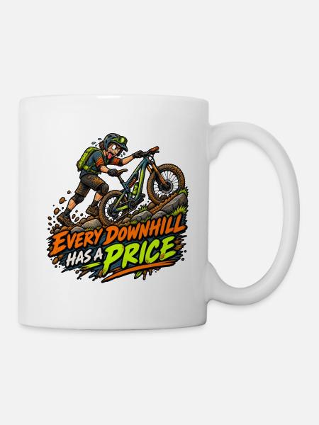 Downhill MTB Preis-Statement - Tasse - Weiß