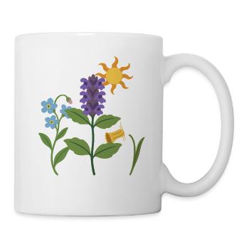 Narzisse · Sonne · Blumen · Natur - Tasse - Weiß - Rechts