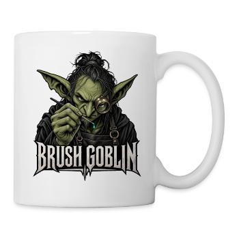 Brush Goblin – Tabletop Miniatur Malen - Tasse - Weiß - Rechts