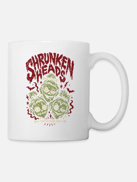 Tsantsas Social Club – Shrunken Heads - Halloween - Tasse - Weiß