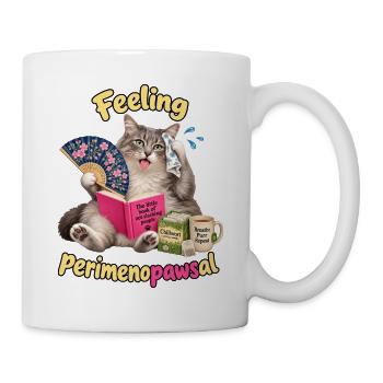 Menopause Katze - Tasse - Weiß - Rechts