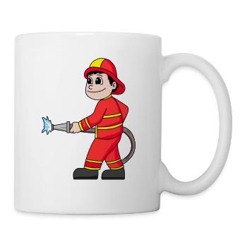 Feuerwehr Junge - Tasse - Weiß - Rechts