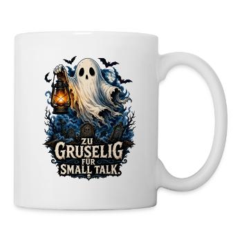 Geist mit Laterne – Gruselige Nacht - Tasse - Weiß - Rechts