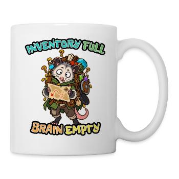 Inventar voller Gehirnleerer Opossumspieler - Tasse - Weiß - Rechts
