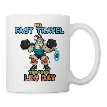 Kein Fast-Travel-through Leg Day Goat Gamer - Tasse - Weiß - Rechts