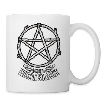 Yule Love Die Wintersonnenwende Pentagramm Yule Pagan - Tasse - Weiß - Rechts