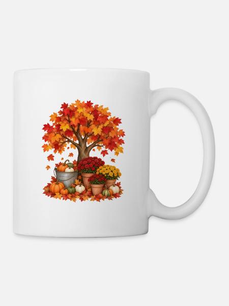Der Herbst ist mein Lieblingsherbstbaum - Tasse - Weiß