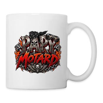 Opa Biker – Motorrad- und Motorraddesign für Opa - Tasse - Weiß - Rechts