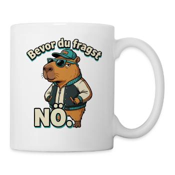 Bevor Du Fragst Nein Capybara - Tasse - Weiß - Rechts