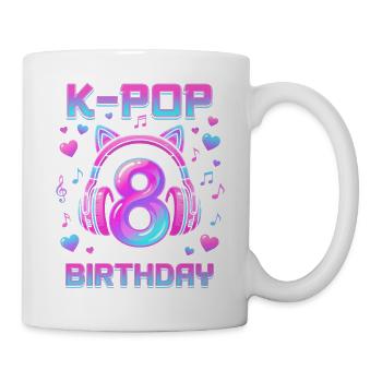 K-Pop Girls 8. Geburtstagsmädchen Geschenk Kpop Geburtstag - Tasse - Weiß - Rechts