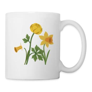 Blumen · Bunte Narzisse - Tasse - Weiß - Rechts