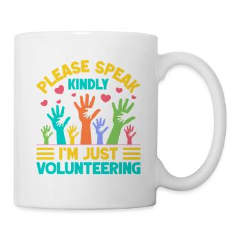 Social Worker Quote Just Volunteering Social Work - Tasse - Weiß - Rechts