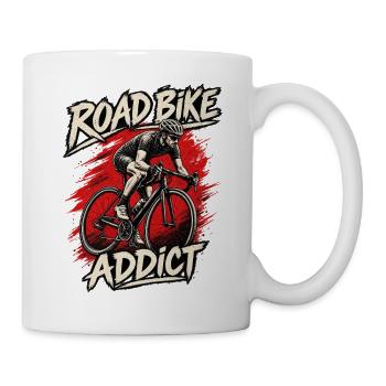 Road Bike Addict Fahrrad - Tasse - Weiß - Rechts