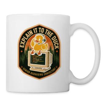  Erkläre Es Der Ente Rubber Duck Debugging - Tasse - Weiß - Rechts