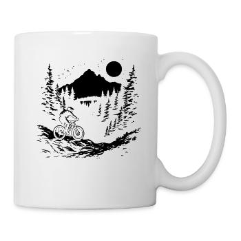 Fahrradfahrer - Tasse - Weiß - Rechts