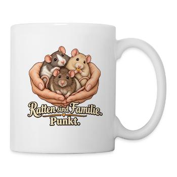 Rattenhalter Rattenliebhaber Ratten sind Familie - Tasse - Weiß - Rechts