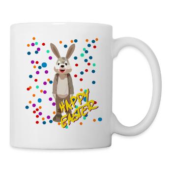 Osterhase mit Konfetti - Tasse - Weiß - Rechts