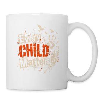 Jedes Kind zählt Protestkunst - Tasse - Weiß - Rechts