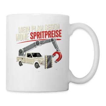 Spritpreise Humor Auto Fahrer Mechaniker Witziges - Tasse - Weiß - Rechts