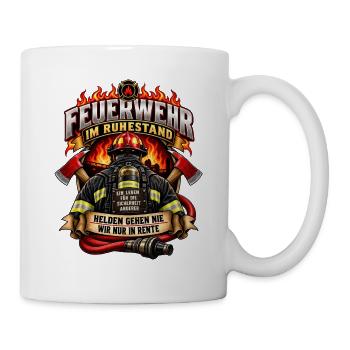 Feuerwehr im Ruhestand - Tasse - Weiß - Rechts