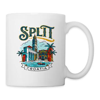 Retro Travel Souvenir From Split Croatia - Tasse - Weiß - Rechts