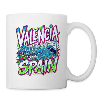 Valencia Spain Vibrant City Festival Travel - Tasse - Weiß - Rechts