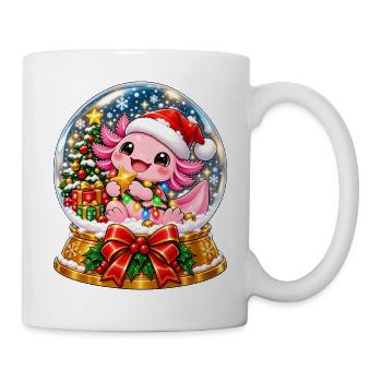 Kuscheldrachen Santa im Schneekugel - Tasse - Weiß - Rechts