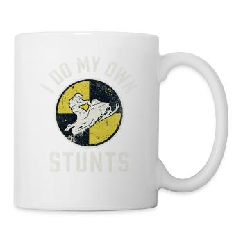 Ich mache meine eigenen Stunts – lustiger Schneemobil-Sprungfahrer - Tasse - Weiß - Rechts