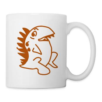 Dino Kawaii – Süßer Saurier  Cartoon  - Tasse - Weiß - Rechts
