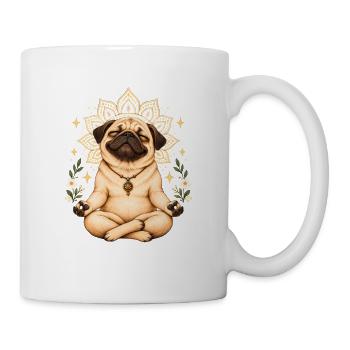 Mops Hund süßer Mops niedlicher Mops - Tasse - Weiß - Rechts