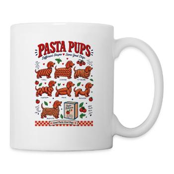 Pasta Pups Dachshund  - Tasse - Weiß - Rechts