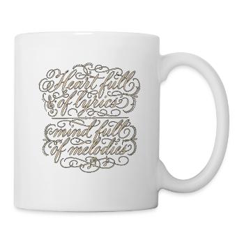 Vocalist Heart Full Of Lyrics Music Enthusiast - Tasse - Weiß - Rechts