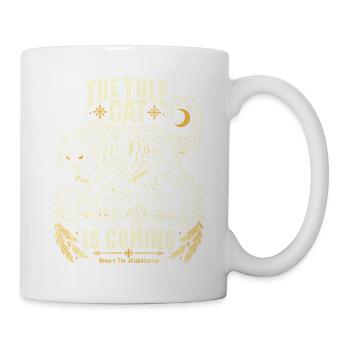 Weihnachtskatze isländische Weihnachten Wintersonnenwende - Tasse - Weiß - Rechts